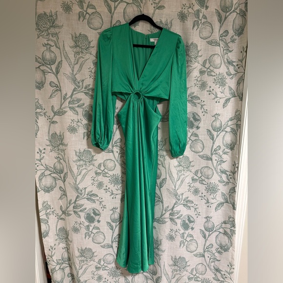 Ever New Giselle Cut-Out Satin Midi Dress US 6 - Picture 7 of 9